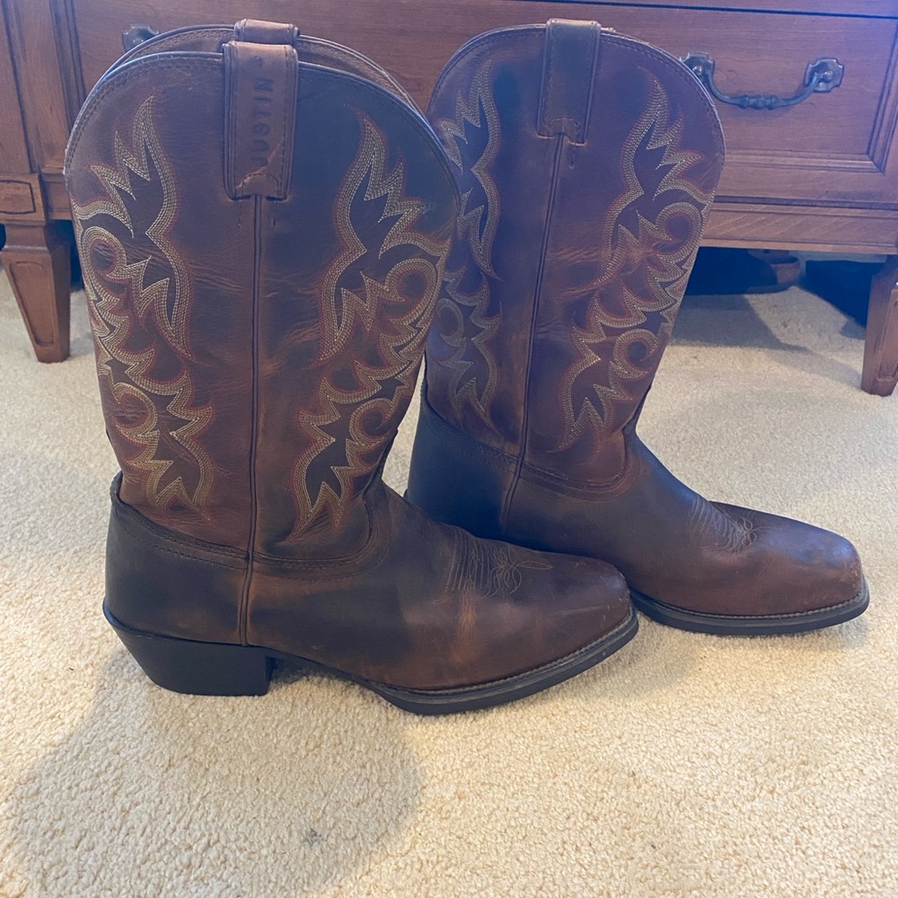 JUSTIN MENS BROWN COWBOY FIT